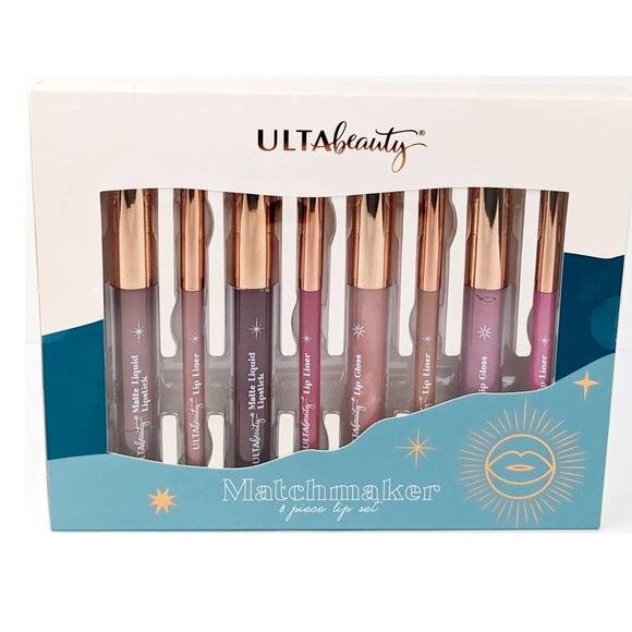 LIPSTICK, LIP GLOSS, & LIP LINER SET 8 PIECE ULTA BEAUTY "MATCHMAKER" GREAT GIFT - Picture 1 of 3